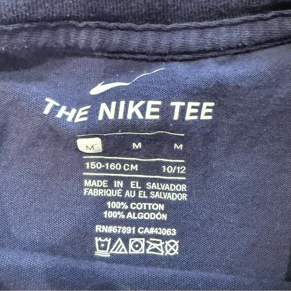 Nike 100% Cotton BXNY NY Yankees Kid T-Shirt Navy White Writing Medium 10/12 EUC - Picture 2 of 5